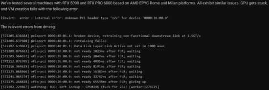 RTX 5090遇诡异Bug完全无响应！GPU云服务提供商悬赏1000美元寻解决方案(图2)